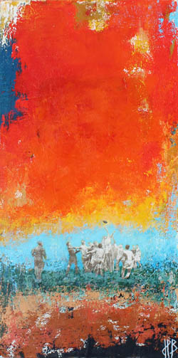 Les 3 planeurs, tableau de Jean-Philippe Berger