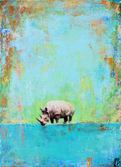 Le surfeur, tableau de Jean-Philippe Berger