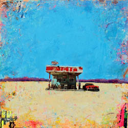 tableau de Jean-Philippe Berger, station essence