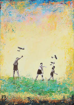 Les 3 planeurs, tableau de Jean-Philippe Berger